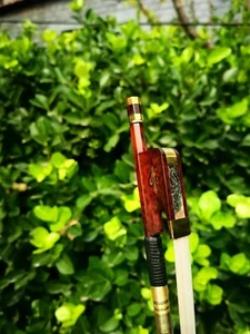 4/4 Cello Bow Snakewood Bow Stick Natural Bow Hair Letter wood Great Balance - Picture 1 of 5