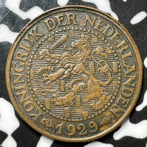1929 Netherlands 2 1/2 Cents Lot#M4665 Cover
