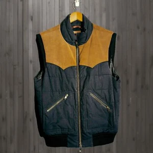 Frye men’s Austin Suede Yoke Quilted Vest - Large - Picture 1 of 6