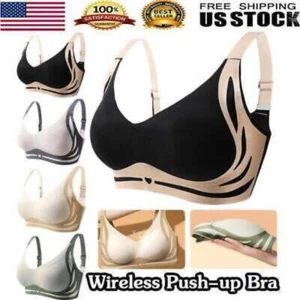 4PCS Super Gather Bra Wireless Push-Up Bra, Comfortable Lifting Anti-Sagging Bra - Picture 1 of 10