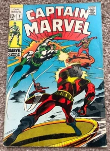 Captain Marvel Volume 1 Number 9 January 1969 Vintage Silver Age Marvel Comic - Picture 1 of 5