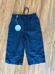 Baby Gap boy board shorts 4 yrs Navy blue 55% linen 45% cotton elastic waist - Picture 1 of 6