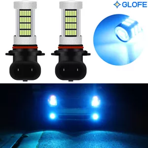 2Pcs Ice Blue H10 9145 9140 Car Truck Pickup Driving Fog Lights 92-SMD LED Bulbs - Picture 1 of 12