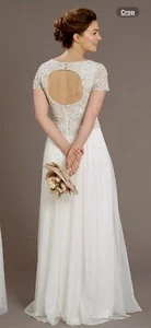 Phase Eight Boho Beaded Keyhole Back Wedding Dress Size 10 RRP £650 - Picture 1 of 18