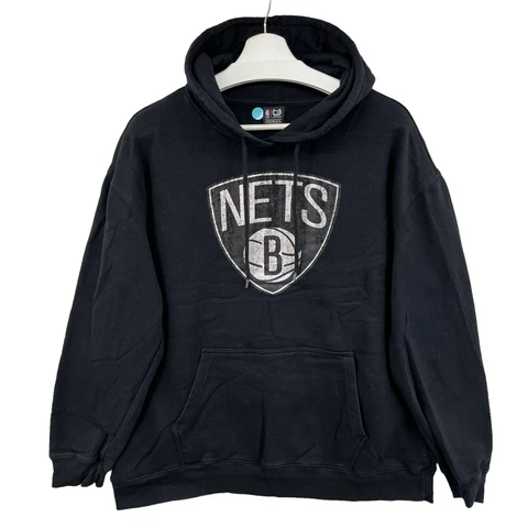 Brooklyn Nets Hoodie Men’s Extra Large Pullover Black Basketball NBA Ultra Game Cover