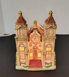 1992 San Sebastian Mission Church Geo. Lefton Colonial Village 00459A Lighted - Picture 1 of 7