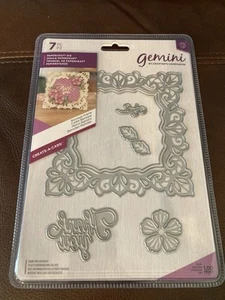 Gemini by Crafters Companion ~ Baroque Frame Create A Card ~ 7 Pc Die Set ~ New - Picture 1 of 7