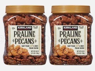 2 paquetes de nueces praliné Kirkland Signature 40 oz cada paquete, total 80 oz caducidad 26/04 Foto 1 de 4