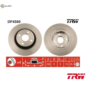 2x BRAKE DISC DF4560 FOR HOLDEN TOYOTA COROLLA/Compact/SECCA/Liftback 1.8L 4cyl - Picture 1 of 10