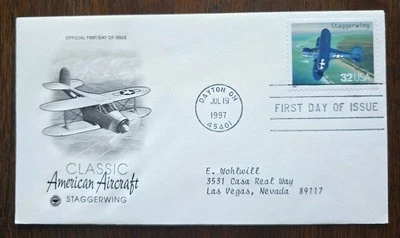 US FDC # 3142j American Aircraft Staggerwing 1997. - Image 1 of 4