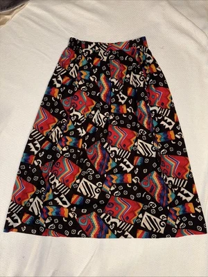Vintage 1980’s Skirt A-Line Sz.8 Cotton Blend Confetti Pattern 80’s Memphis - Image 1 of 4
