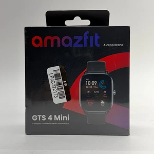 Amazfit GTS 4 Mini Smartwatch - Midnight Black (Alexa Built-in, A2176) Brand New - Picture 1 of 5