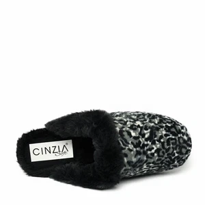 CINZIA SOFT SLIPPER AUS SEHR WEICHEM LEOPARD-KUNSTPELZ SCHWARZ - Imagen 1 de 4
