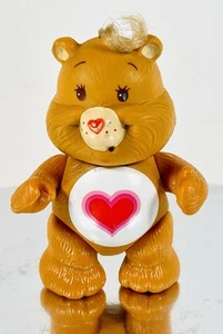 Kenner Care Bears TENDERHEART BEAR 3½" Posable Figure-Vtg 1983-Red Heart Badge - Picture 1 of 9