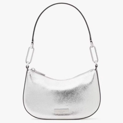 Kate Spade Nina Metallic Shoulder Bag in Silver - Изображение 1 из 4
