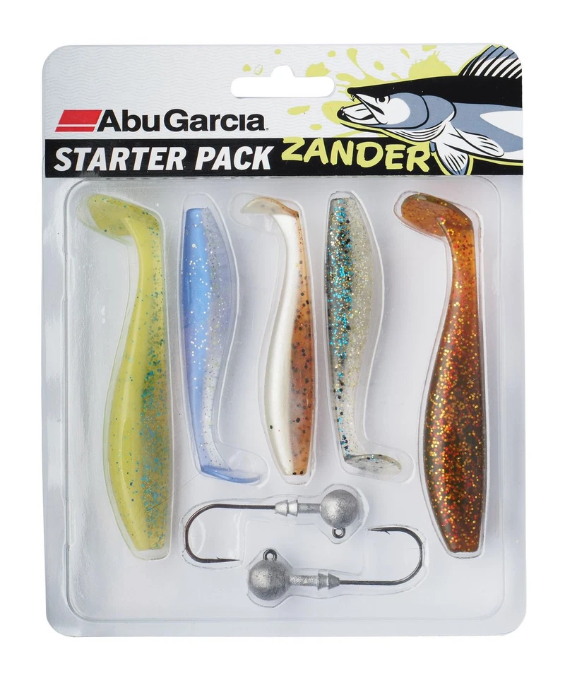 Abu Garcia Starter Pack Zander - 5 Gummifische & 2 Jighaken im Set, Gummiköder  - Bild 1 von 1