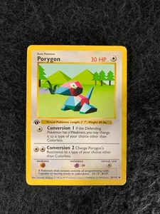 Porygon 39/102 1st Edition Shadowless Base Set Pokemon Card TCG LP - Picture 1 of 2