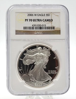 2006 W $1 Silver Eagle NGC PF70 ULTRA CAMEO - Image 1 of 2