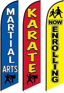 3 Bandiere Swooper Attività Estive Arti Marziali e Lezione Karate Ora Iscrizione - Foto 1 di 1