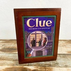 Clue Vintage Game Collection Bookshelf Edition w/ Wooden Box - 100% Complete - Picture 1 of 3