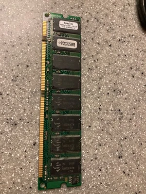 256MB 1x256MB PC-133 SpecTek P32M6416YLEB7-133CL3A Memory Stick PC133 SDRAM - Image 1 of 2