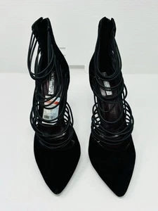 BCBGeneration Caliko Women's Size 10 M Black Suede High Heel Strappy Shoes - Picture 1 of 15