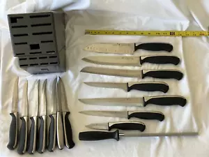 JA HENCKELS Block & Knife Set Fine Edge Synergy Stainless Steel 14 Knives READ - Picture 1 of 24