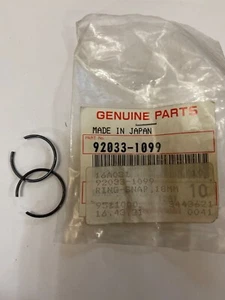 Nos new Kawasaki piston pin circlips 92033-1099 set of 2 various year and models - Picture 1 of 1
