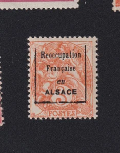 Timbre France Guerre Réoccupation Française en Alsace N° 2C2, 3 c Blanc luxe 1❤️ - Foto 1 di 1