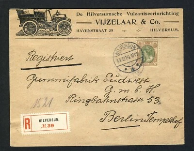 Netherlands 1914 Registered Cover  - Image 1 of 2
