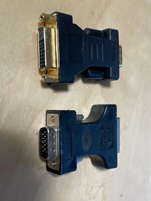 2 DVI-I Female Analog(24+5) to VGA Male(15-pin) Connector Adapter - Image 1 of 4