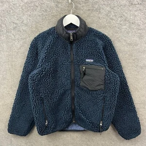 Vintage Patagonia Fleece Mens Small Blue Retro X Deep Pile Sherpa Jacket 2002 - Picture 1 of 12