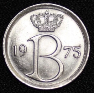 BELGIUM ~ 25 Centimes ~ 1975 ~ FRENCH LEGEND ~ UNC World Coin ☘️ W-#244 ☘️ - Picture 1 of 2