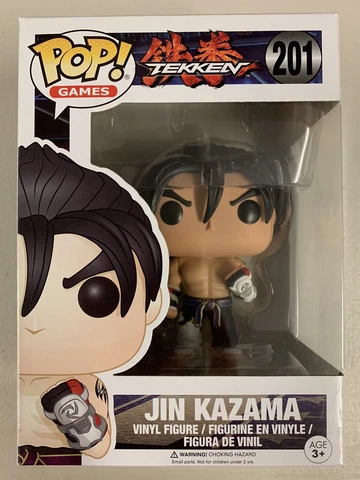 Jin Kazama (Black and White Pants) 201 ~ Tekken ~ Funko Pop Vinyl + Protector Cover