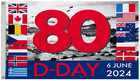 D-DAY 5'x3' Flag - 80th Anniversary