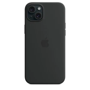 Apple Silicone Case with MagSafe for iPhone 15 Plus - Black - Picture 1 of 5
