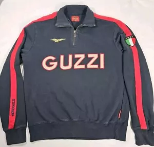 Vintage Moto Guzzi Motorcycle Biker Racing Pullover Navy Sweater Men’s Large - Picture 1 of 12