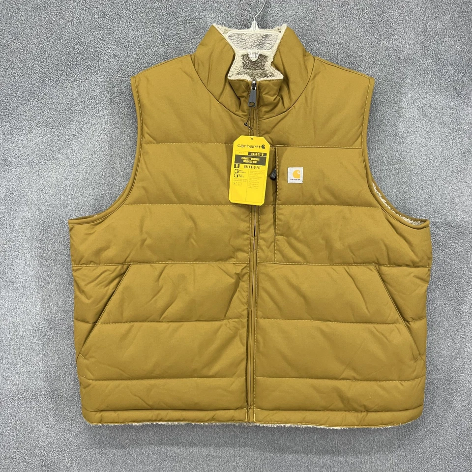Carhartt Women's Montana Puffer Vest Insulated Vest Sherpa Oak 105607 XXL