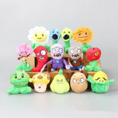 14pcs Plants vs Zombies Plush Toys Soft Stuffed Dolls Cuddly Game Kids Gift Set - Image 1 of 4