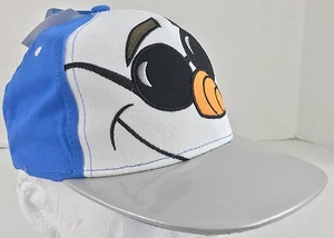 Disney Olaf Big Face Frozen Snowman Kids Baseball Cap Hat Blue White Snapback - Picture 1 of 3