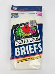 Vintage 1996 Herren Fruit of the Loom Baumwolle Slips Gr. XL 42-44 -3er Pack  - Bild 1 von 6