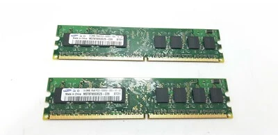 Samsung M378T6553EZS-CE6 2x512Mb=1Gb PC2-5300 667Mhz DDR2 Desktop Memory RAM - Image 1 of 2