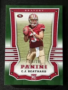 2017 Panini Rookies Chivalry Green /199 CJ Beathard #108 Rookie RC - Picture 1 of 2