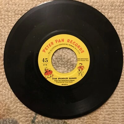 STAR SPANGLE BANNER AMERICA BEAUTIFUL Peter Pan Records 45 RPM Foto 1 de 2