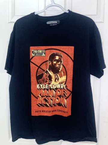 Kyle Lowry-Raptors Basketball Man of Action 2019 All-Star T-Shirt- Large- RARE Cover