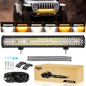 AUXBEAM 20" Barra de Luz LED Parachoques Inferior 6Modos Estroboscópico Para Nissan Titan Armada - Imagen 1 de 12