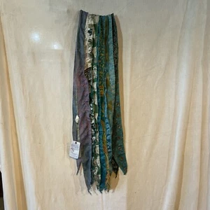 Vtg Pier 1 Special Finds Repurposed Sari Scarf Patchwork Reversible - Picture 1 of 6