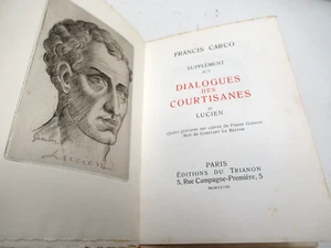 FRANCIS CARCO SUPPLEMENT DIALOGUES COURTISANES 1928 Illustré GANDON PROSTITUTION - Picture 1 of 8