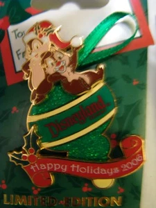 Disney 2006 Holiday Ornament Collection - Chip 'n' Dale Pin NEW LE - Picture 1 of 1