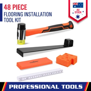 48-Piece Laminate Wood Flooring Installation Kit Tapping Block Rubber Mallet - Picture 1 of 8